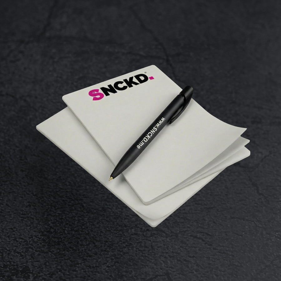 SNCKD Schreibblock mit Kugelschreiber