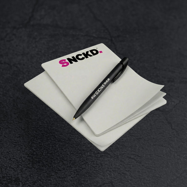 SNCKD Schreibblock mit Kugelschreiber
